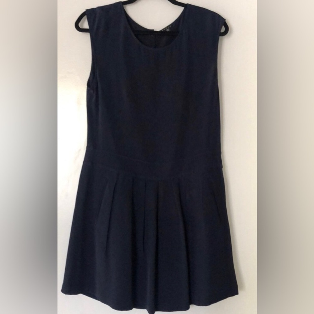 Theory 100% silk navy dress